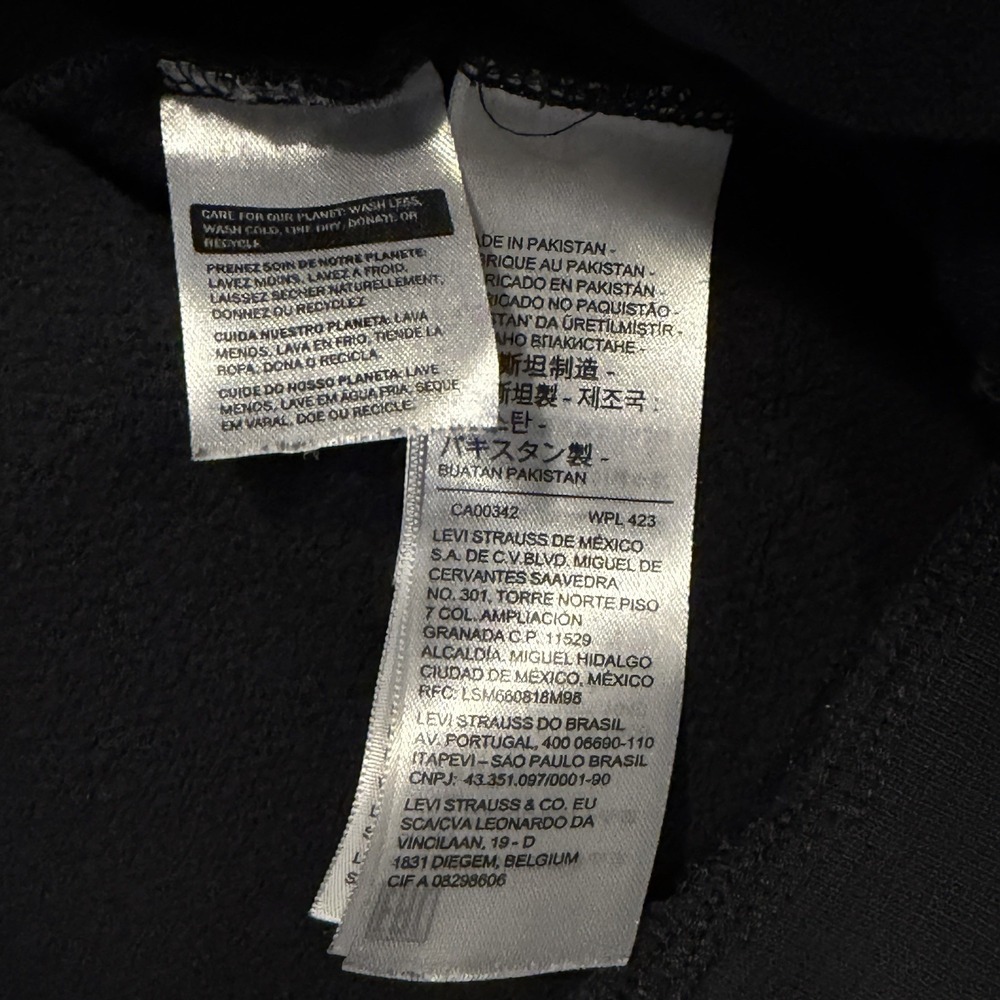 Levis Sweatshirt Mens 3XLT Black Relaxed Crewneck Pullover Big Tall Work Casual - Picture 8 of 9